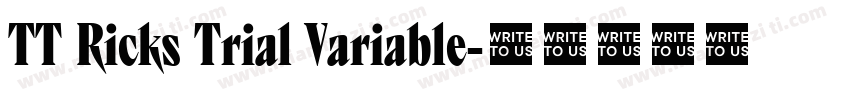 TT Ricks Trial Variable字体转换